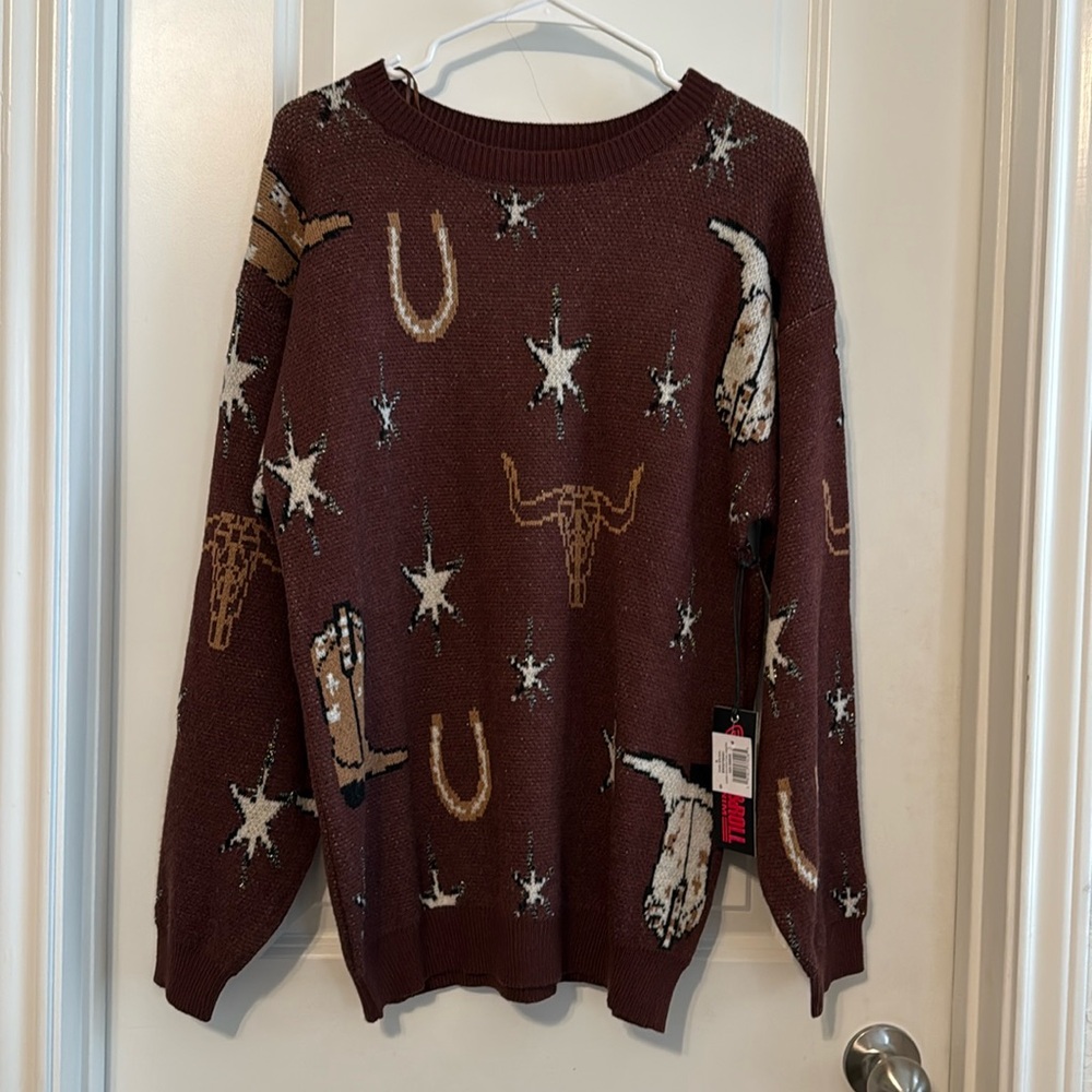 Rock & roll denim sweater